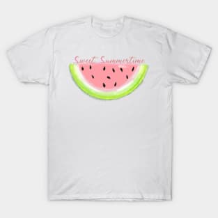 Sweet Summertime Watermelon Design T-Shirt